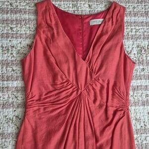 Canadian Made Coral Sleeveless Dress Size 8 Peach Iris Setlakwe Tummy Hiding